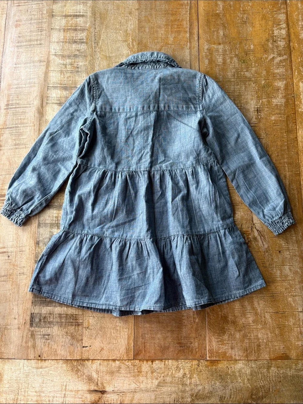 NWT Gymboree Girls Denim Dress with Floral Collar 5t